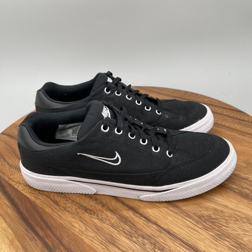 Nike Retro GTS Shoes Womens Size 9 Black Canvas Casual Walking Comfort Sneakers